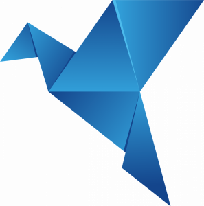 logo, nature, origami, bird, flying, blue, signet, course, geometric